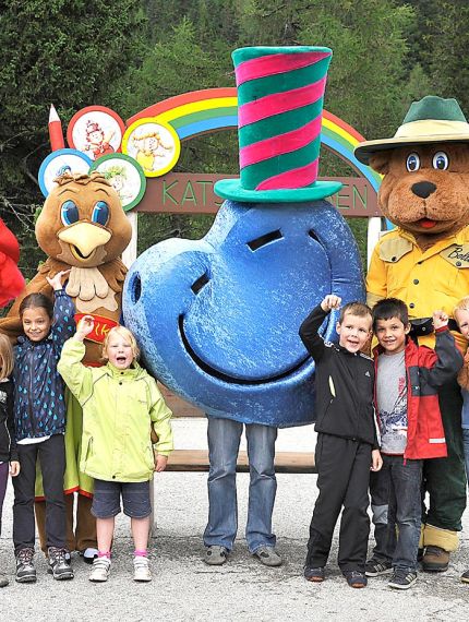 mascot parade with musical hiking tour
